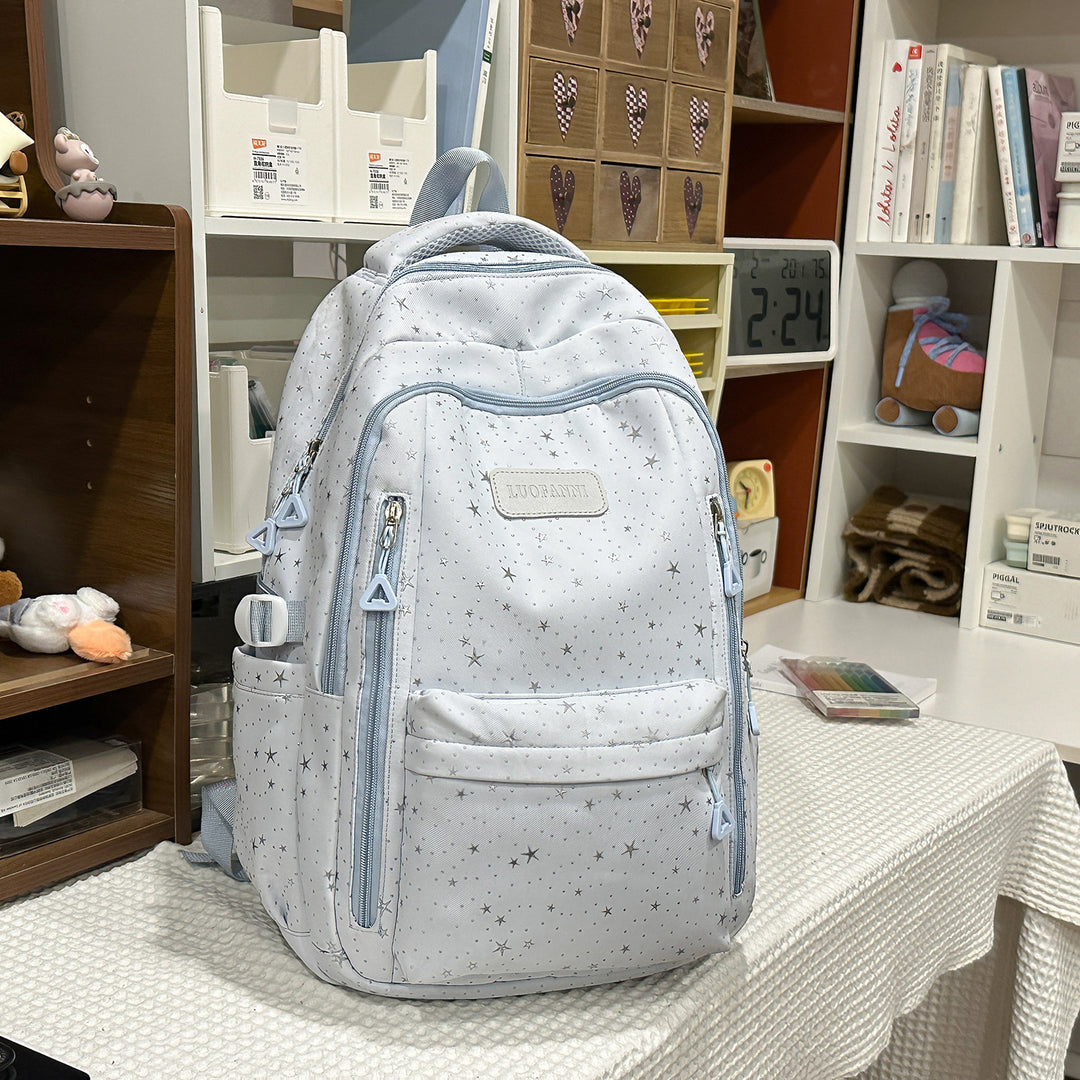 Star-Printed Multi-Pocket Backpack Stornfield