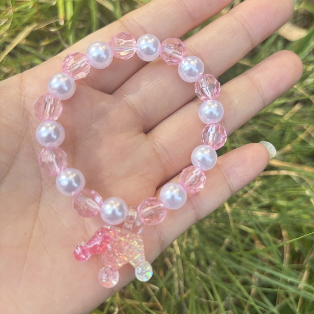 Cute bracelet with elephant charm Made of glass Stornfield