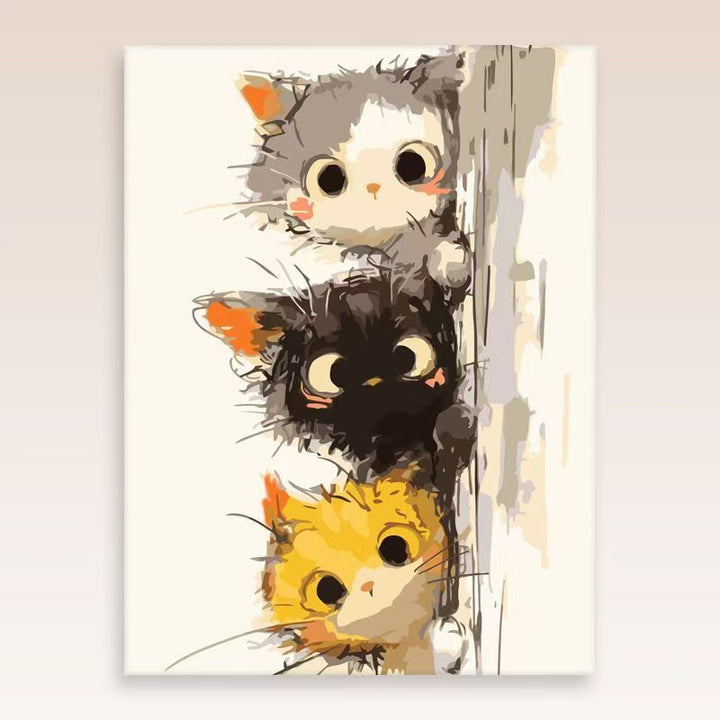 Whimsical Cat Portrait Wall Art Stornfield