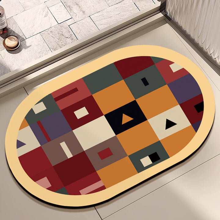 Geometric Pattern Bath Mat Stornfield