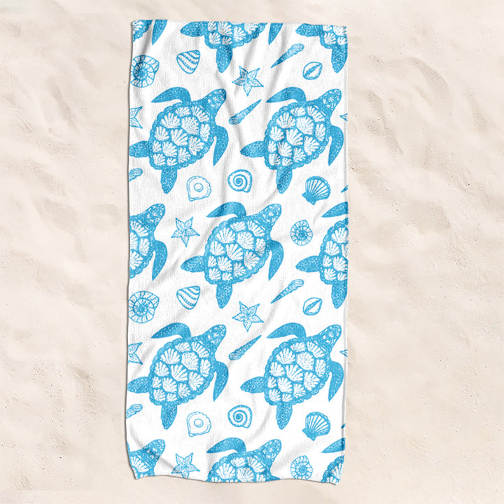 Beach towel with creative turtle pattern Stornfield