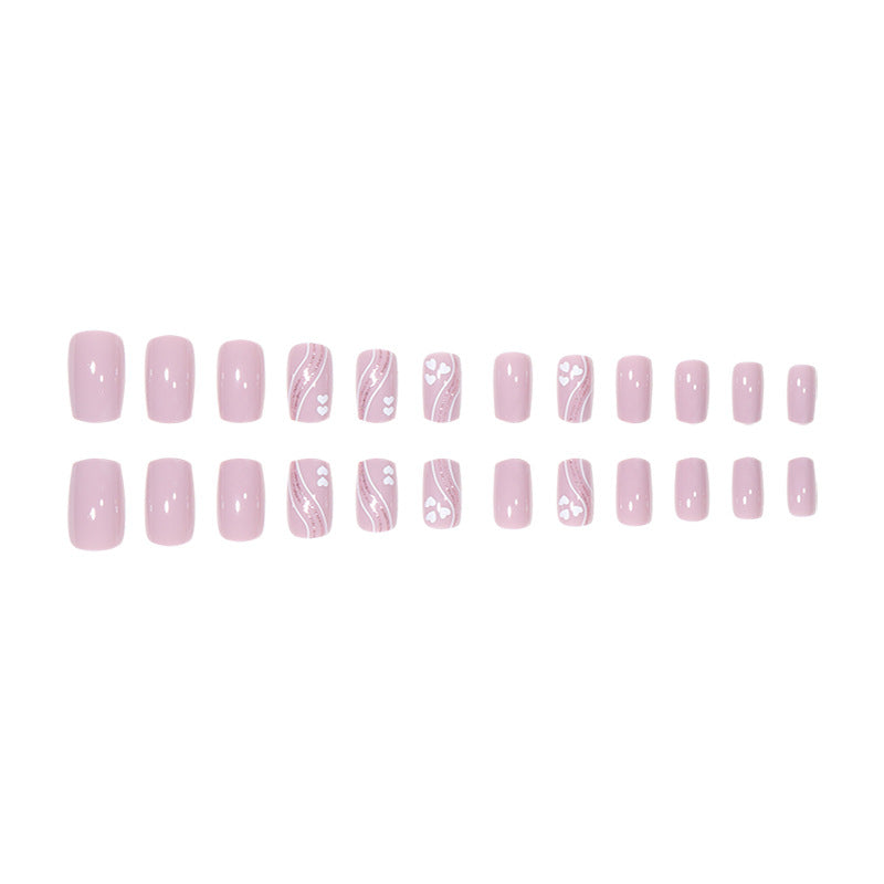 Heart-Patterned Press-On Nails Stornfield