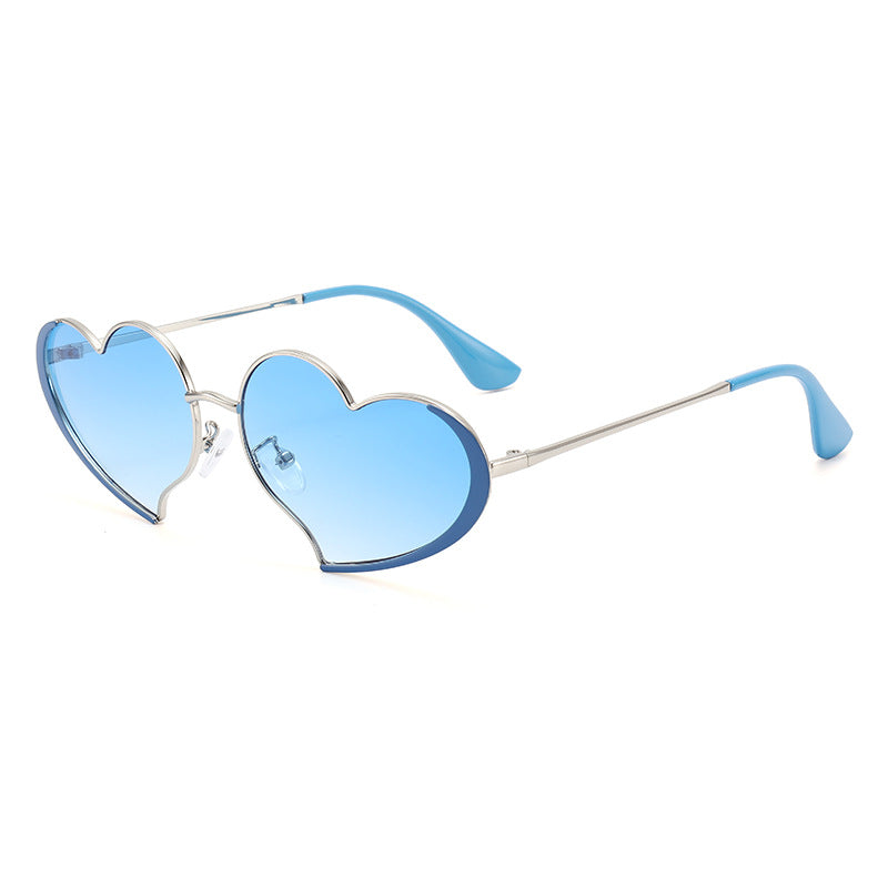 Ladies heart-shaped sunglasses with glamorous frame Stornfield