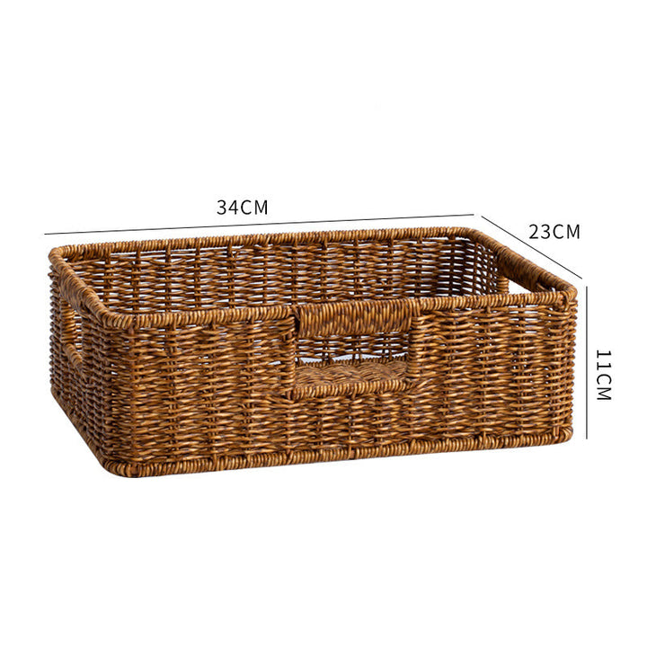 Handcrafted Large Rectangular Wicker Storage Basket Stornfield