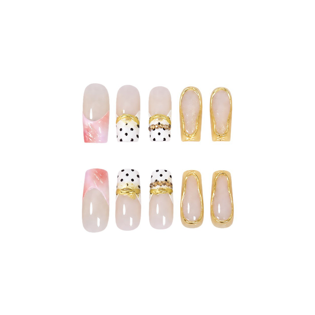 Glamorous Artistic Press-On Nail Extensions Stornfield