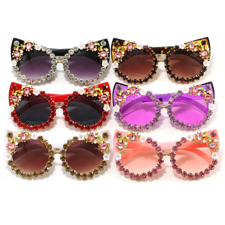 Women's Heart-shaped Sunglasses with Sparkling Accents Stornfield
