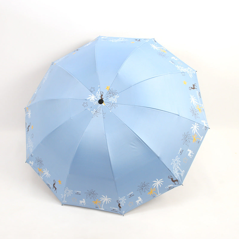 Women's Folding Umbrella with Animal Print Stornfield