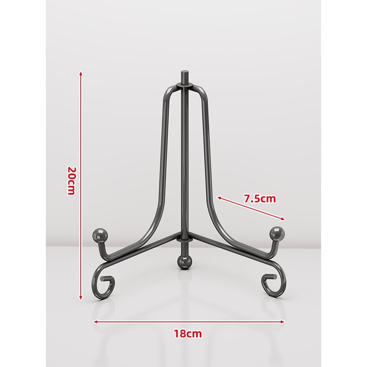 Decorative Curled-Tripod Metal Display Easel Stand