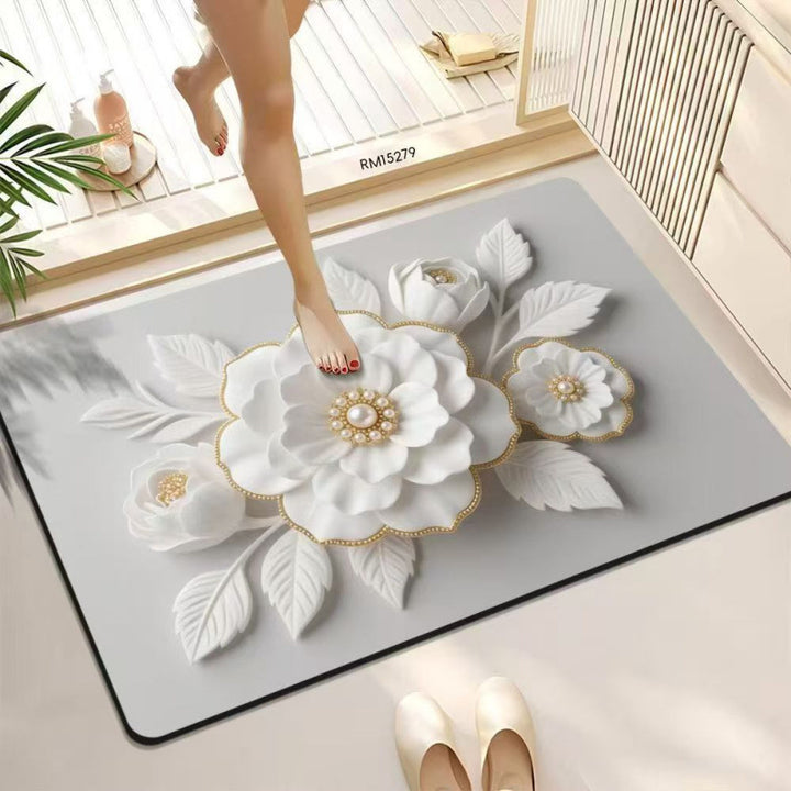 3D Butterfly Pattern Bath Mat