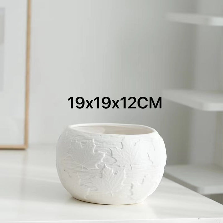 Artistic Textured Ceramic Planter Stornfeild
