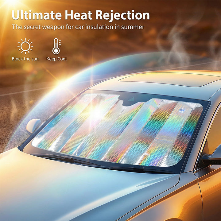 Unisex nan holographic foldable car sunshade for windshield Stornfield