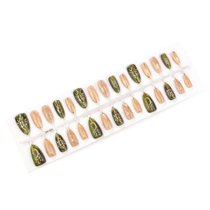 Celestial Themed Press-On Nail Art Set Stornfield
