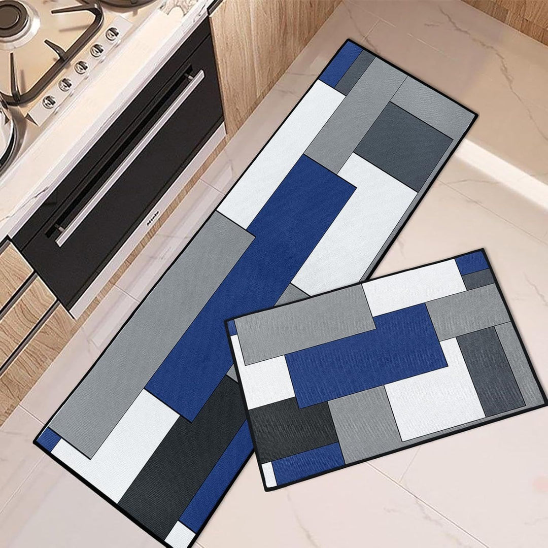 Geometric Patterned Kitchen Runner Mat