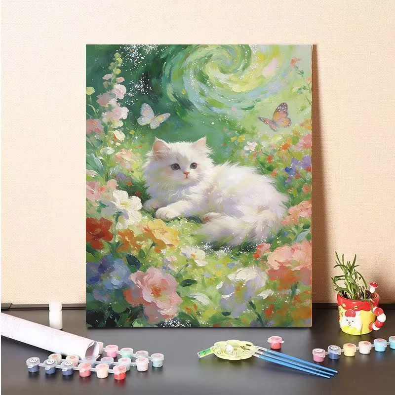 DIY Cat-Themed Painting Canvas Kit Stornfield