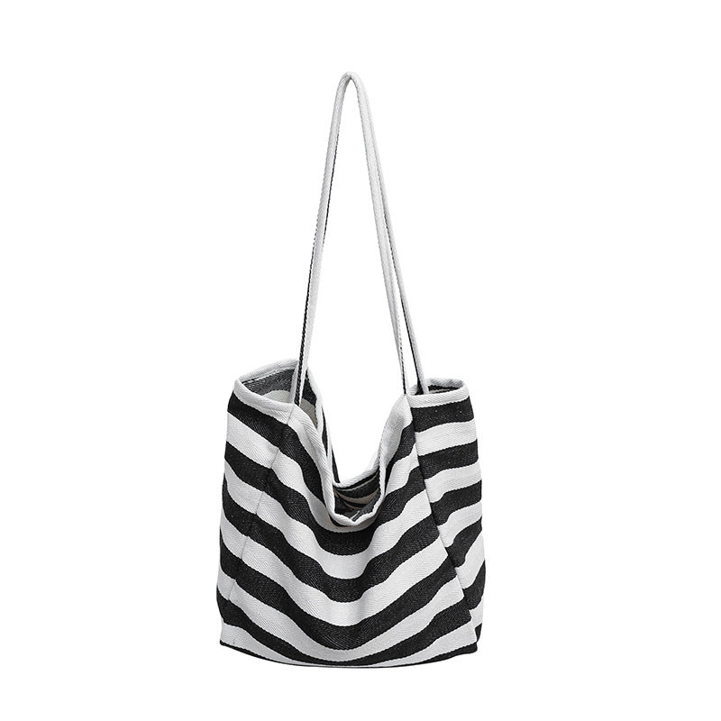 Casual Chic Striped Tote Bag
