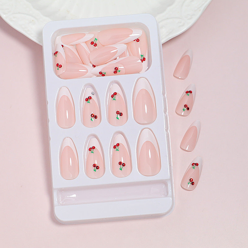 Elegant Cherry Blossom Press-On Nail Art Stornfield