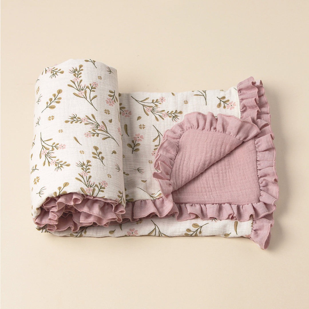 Soft Muslin Baby Blanket with Frill Edging Stornfield