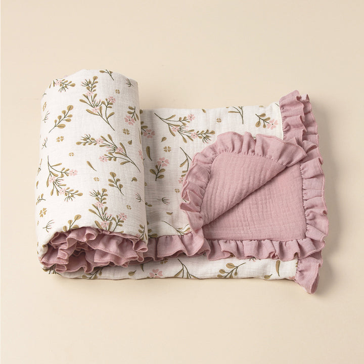 Soft Muslin Baby Blanket with Frill Edging Stornfield