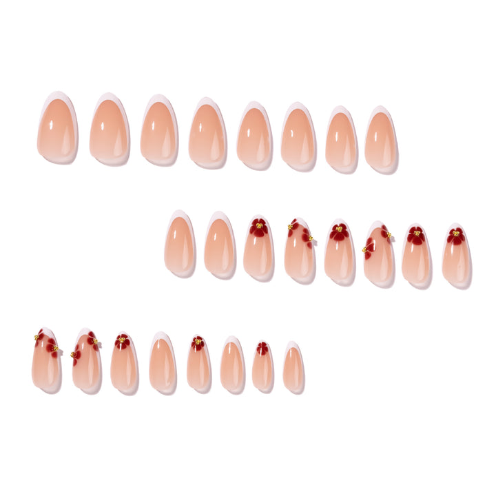 Artistic stiletto nails with luxurious floral design Stornfield