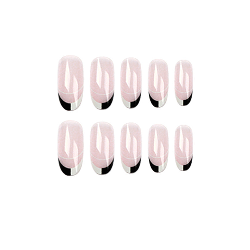 Artificial nail art with modern French-tip design Stornfield