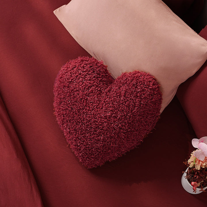 Heart-shaped plush cuddle pillow Stornfield