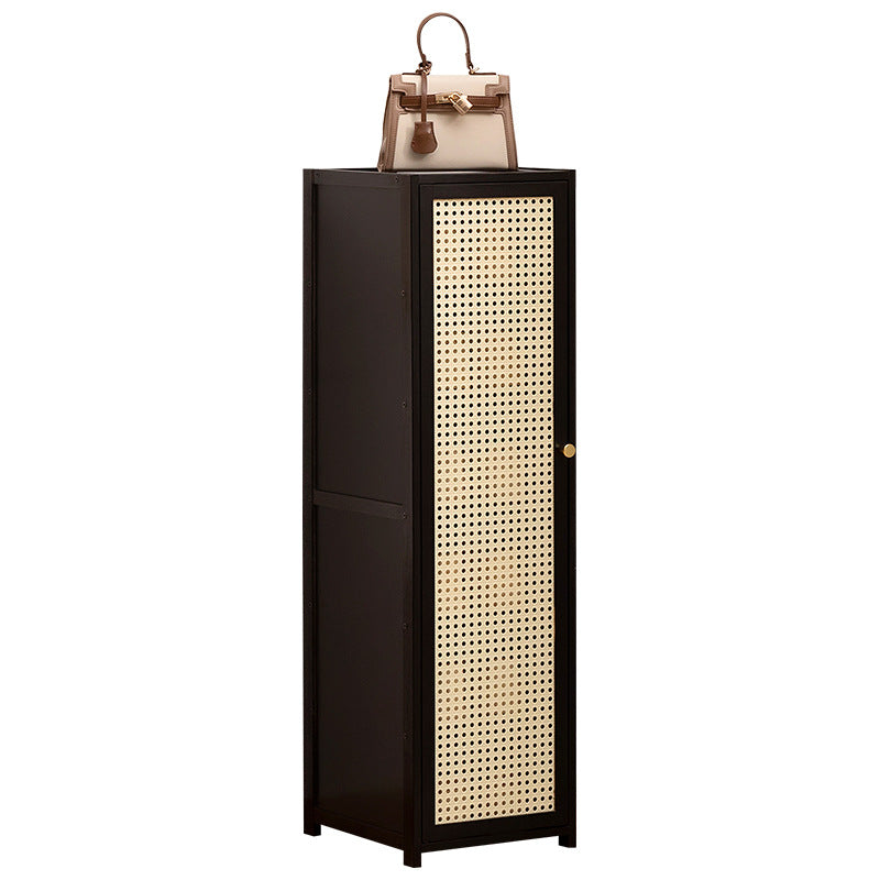 High shelf with rattan inserts Stornfield