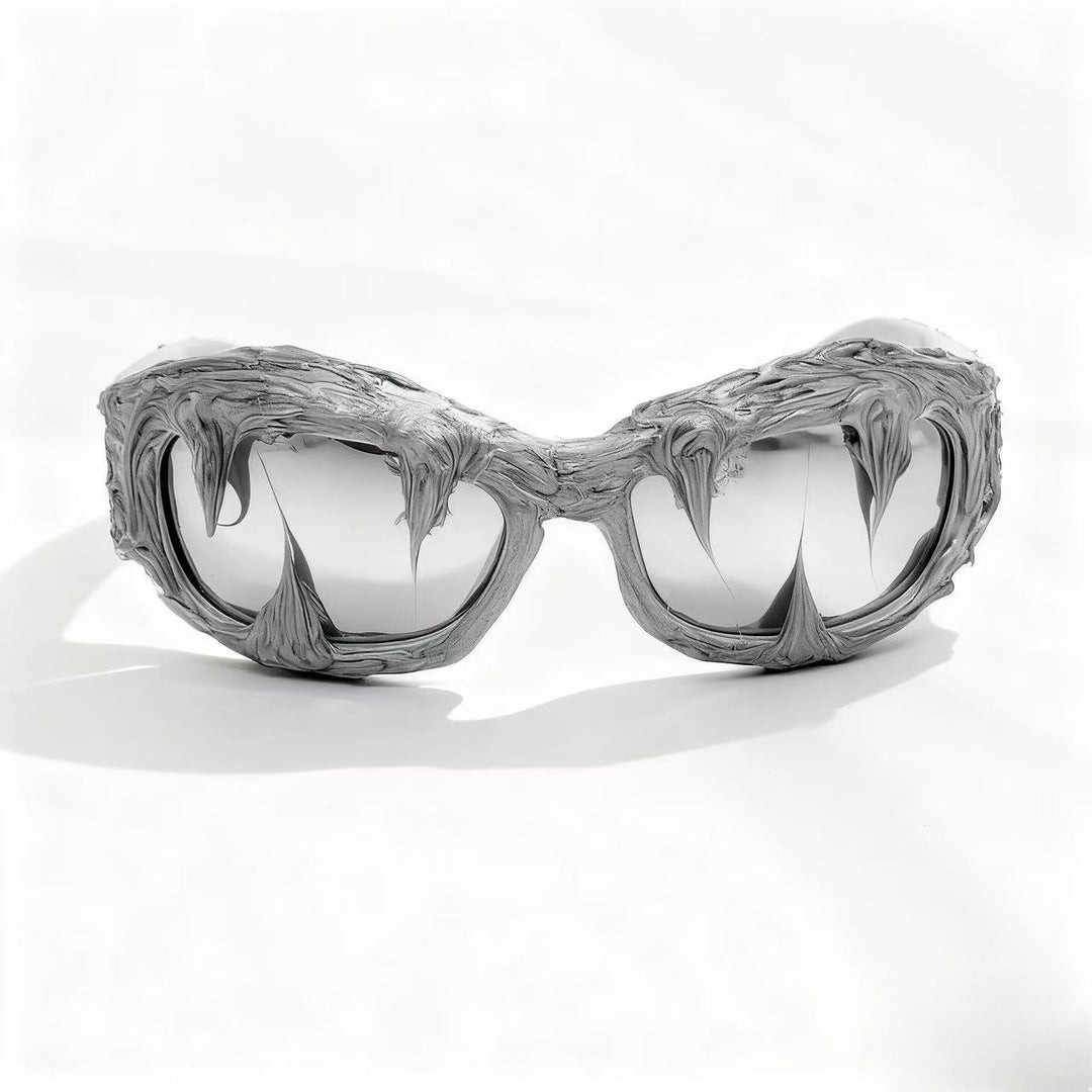 Women futuristic design sunglasses with unique textured surface Stornfield