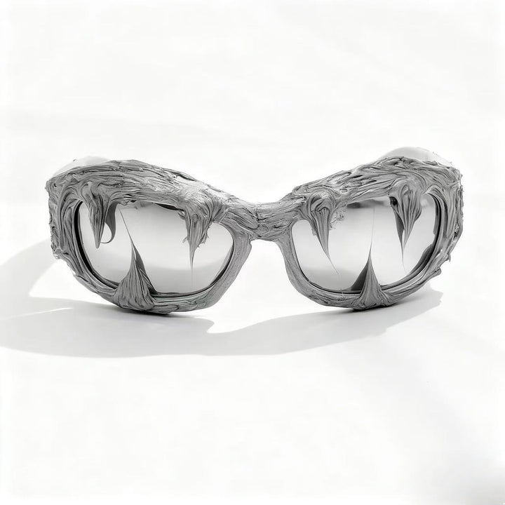 Women futuristic design sunglasses with unique textured surface Stornfield