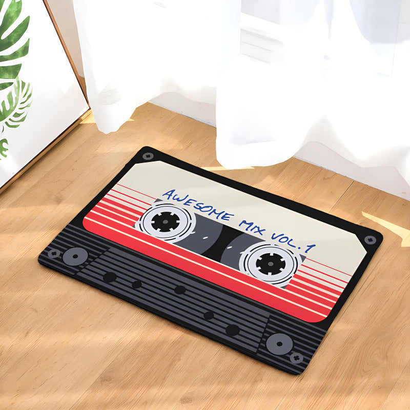 Retro-Inspired Cassette Tape Floor Mat