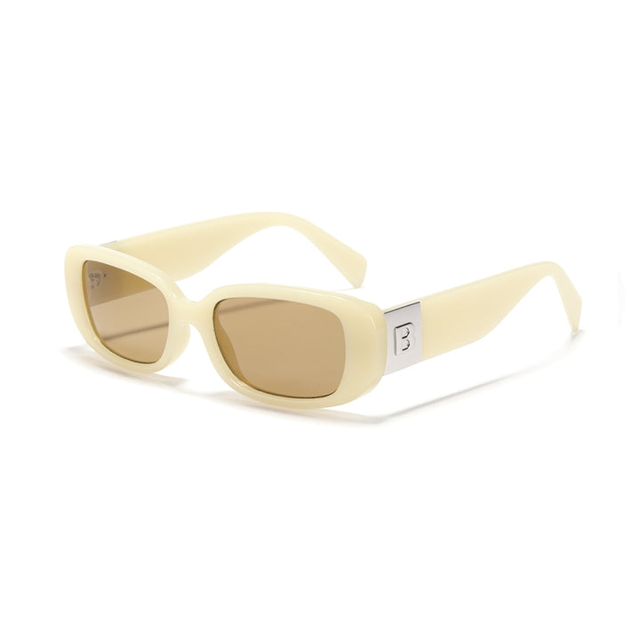 Women trendy sunglasses with fashionable clear frame and UV protection Stornfield