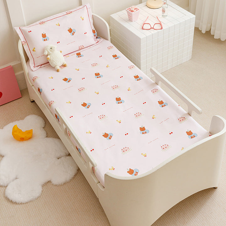 Toddler Fitted Bed Sheet and Pillowcase Set