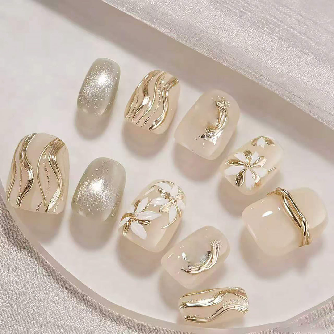 Elegant Decorative Press-On Nail Set Stornfield
