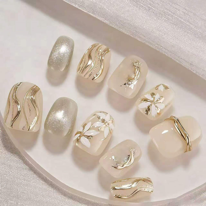 Elegant Decorative Press-On Nail Set Stornfield