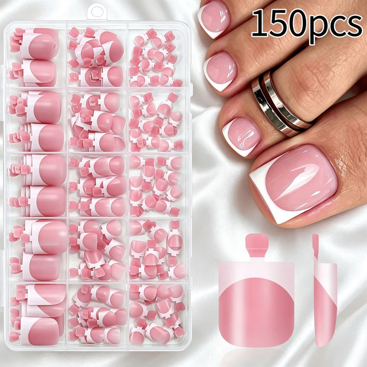 Premium French Tip False Nail Set Stornfield