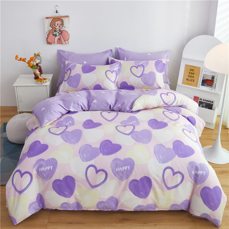Cozy Heart Pattern Bedding Set
