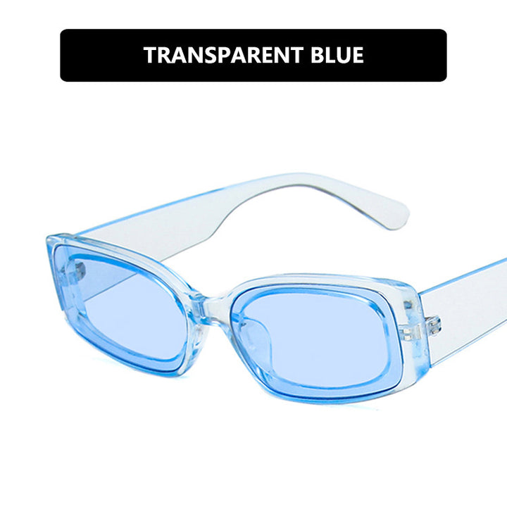 Women's futuristic square sunglasses with transparent frame design and UV protection Stornfield