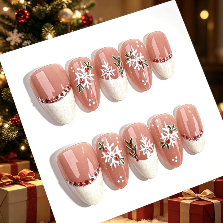 Floral-Design Press-On Nail Set