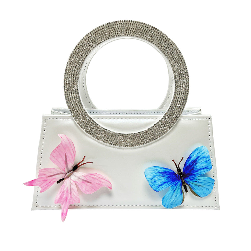 Artistic Butterfly Embellished Handbag