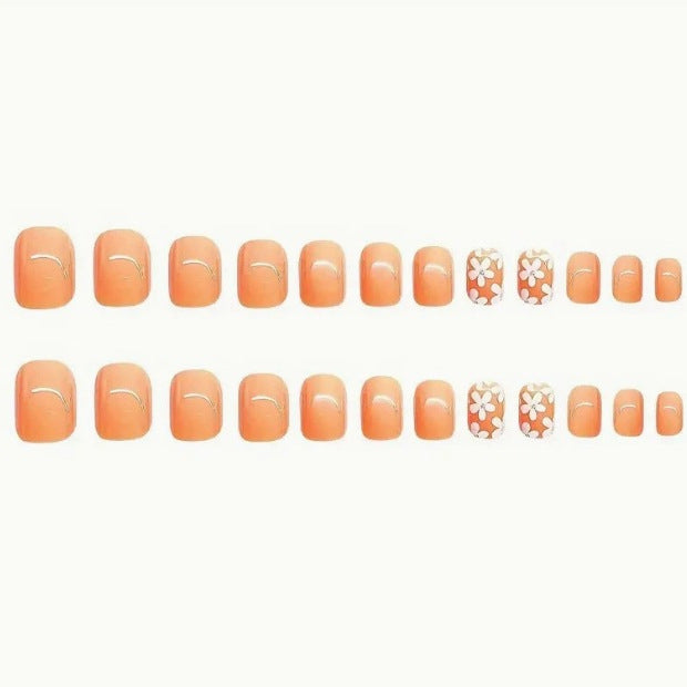 Floral Accent Acrylic Nail Art Enhancements Stornfield