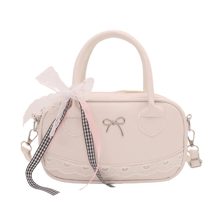 Elegant Lace-Trimmed Bow Handbag Stornfield
