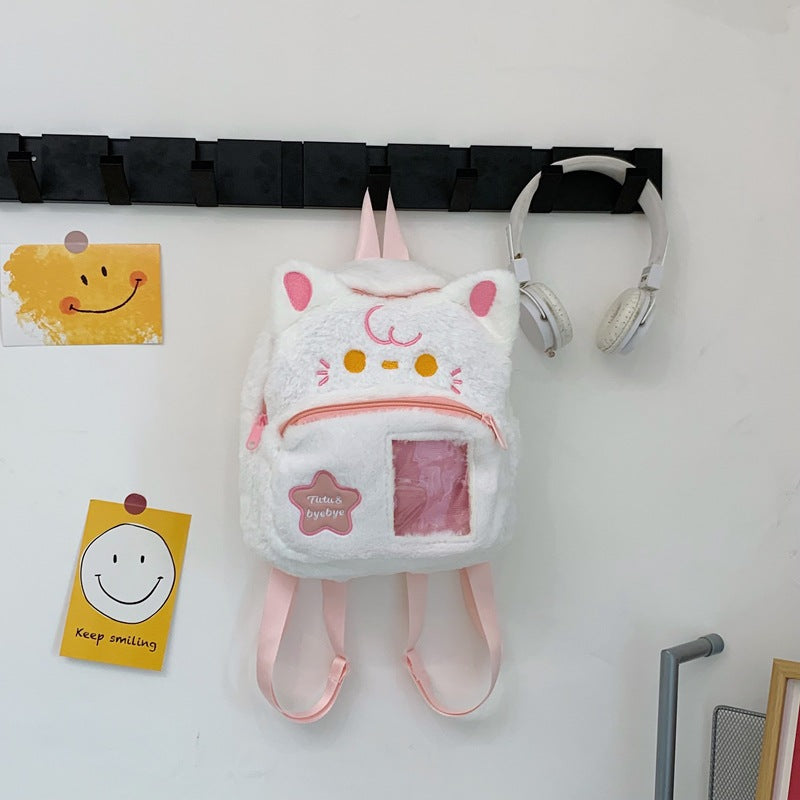 Plush Cat Ears Mini Backpack