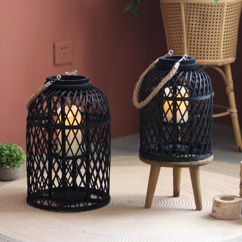 Decorative lantern made of braided material Stornfield