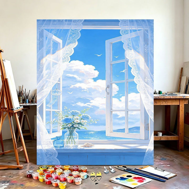 Scenic Coastal View Canvas Art Print Stornfield