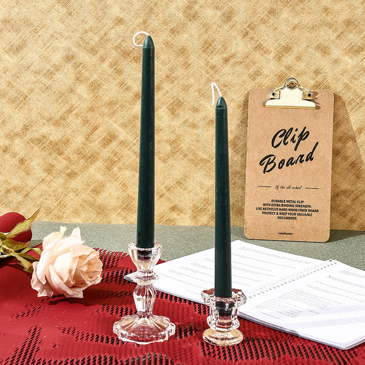 Glass Candle Holders Triple-Height Mantel Centerpiece