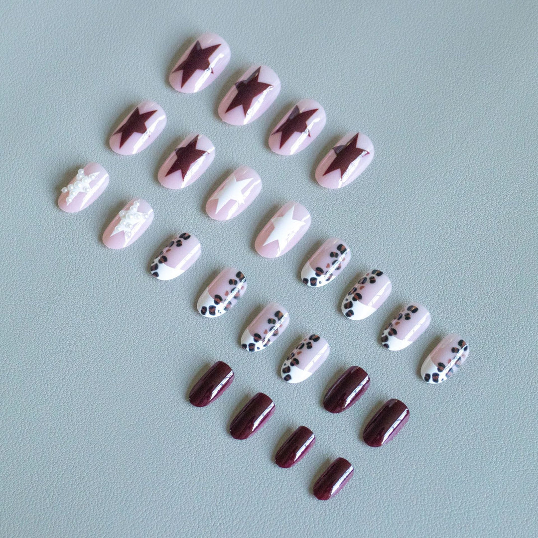 Artistic Animal Print Acrylic Nail Art Set