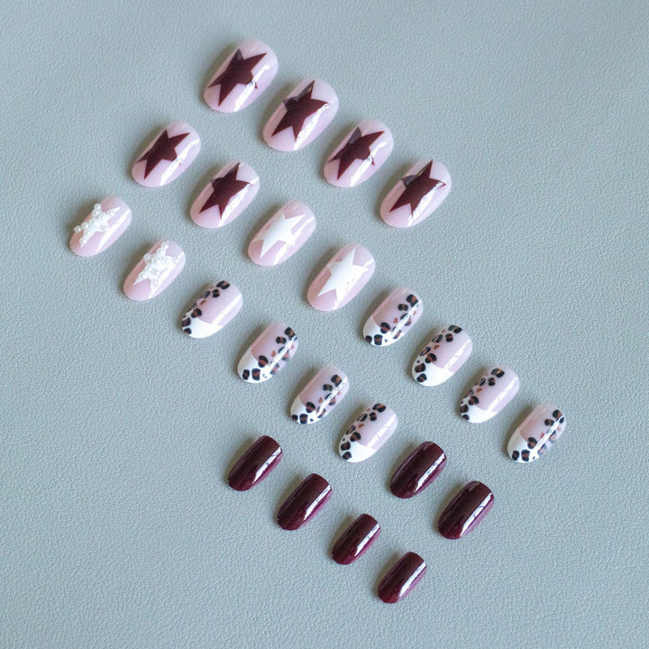 Artistic Animal Print Acrylic Nail Art Set