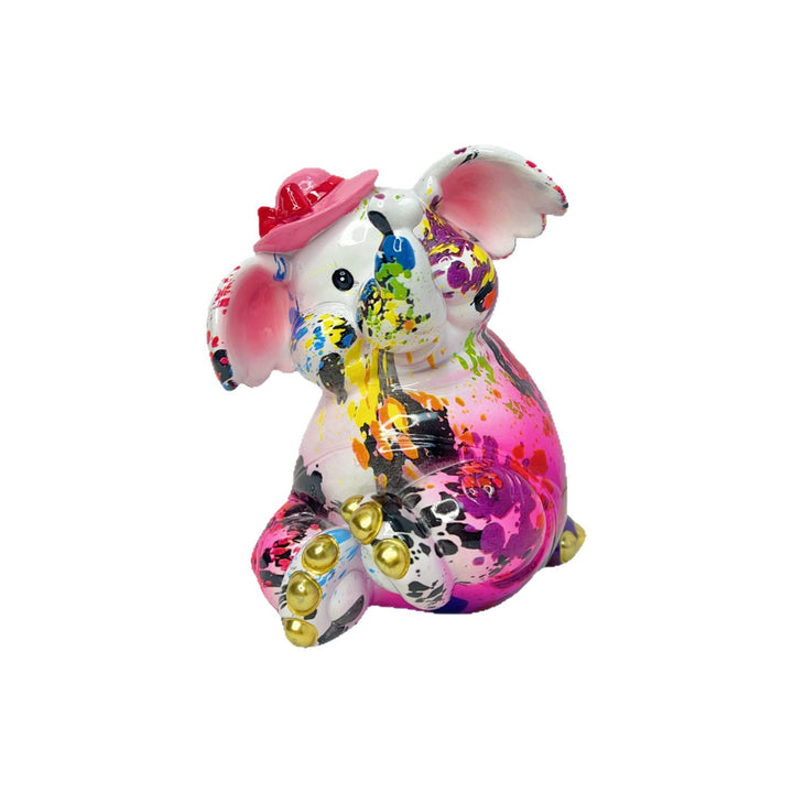 Artistic elephant figure with football motif Stornfield