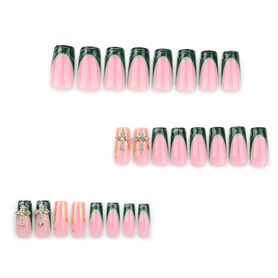 Artful Nail Extensions with Luxurious Decorative Design Stornfield