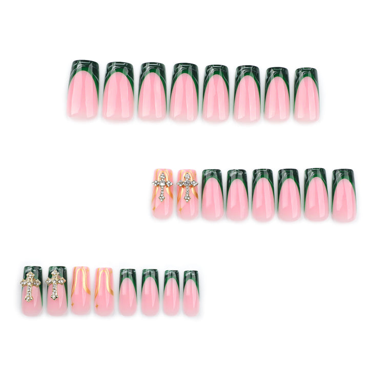 Artful Nail Extensions with Luxurious Decorative Design Stornfield