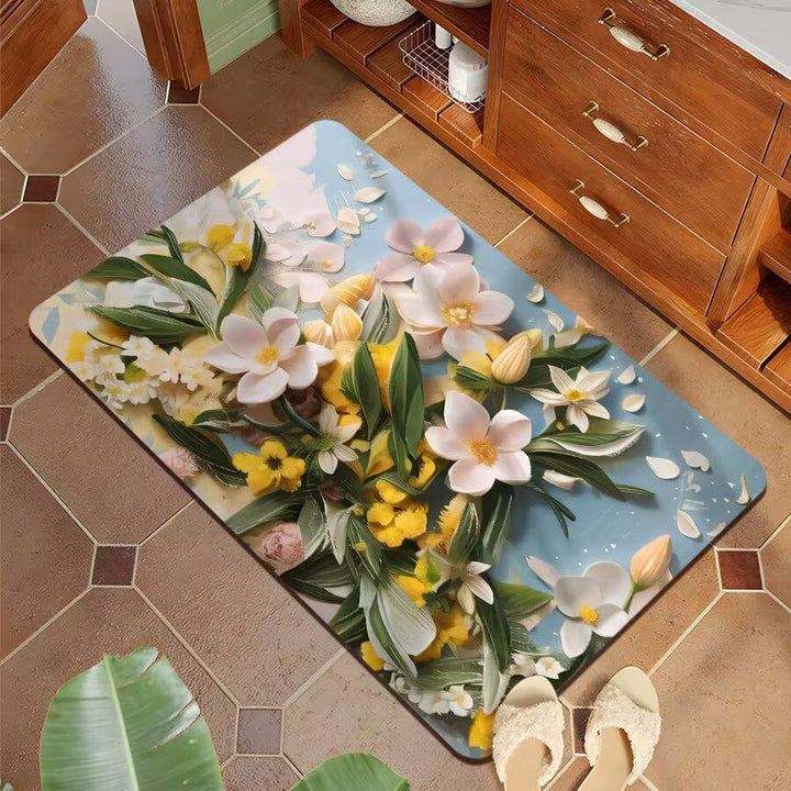 Decorative 3D Floral Bath Mat